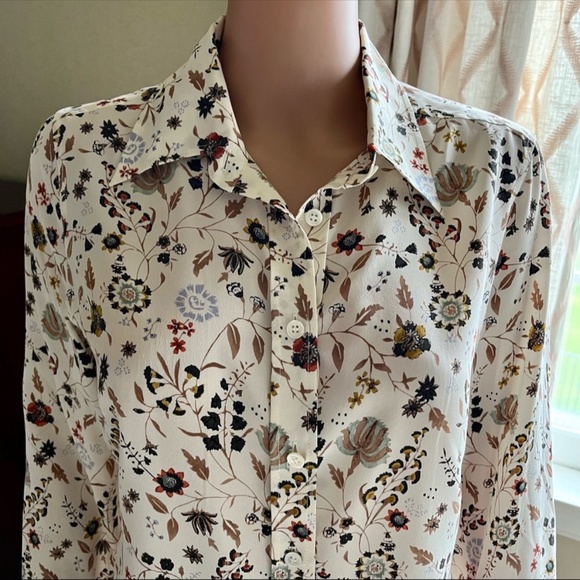 Frame ruffle cuff floral top - Picture 2 of 4